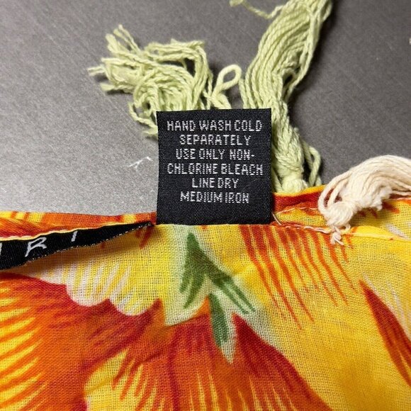 DIMRI Luxury Fashion Scarf Dahlia Green Pink Floral Tasseled Fringed Wrap - Picture 4 of 7